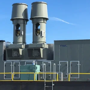 Custom ERV unit with high plume exhaust fan - commercial grade ventilation system