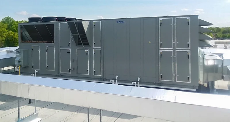 Natatorium air handler in Texas sports facility